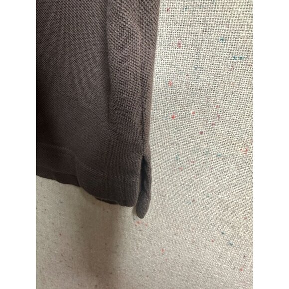 Izod USMC Marines Silk Wash Polo Shirt S/P 100% Cotton Brown Embroidery Military - Picture 6 of 9